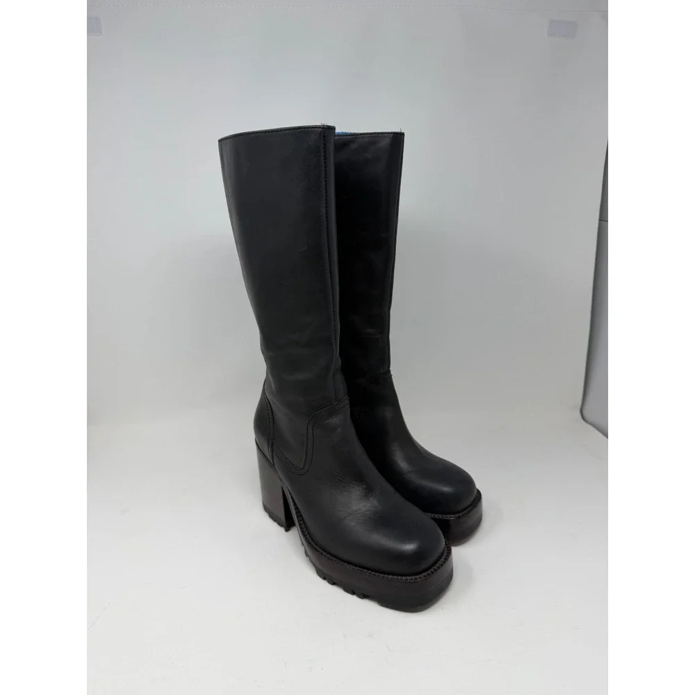 Jeffrey Campbell Abundant Boots Knee High Chunky Platform Lug Sole Boots‎ Size 7